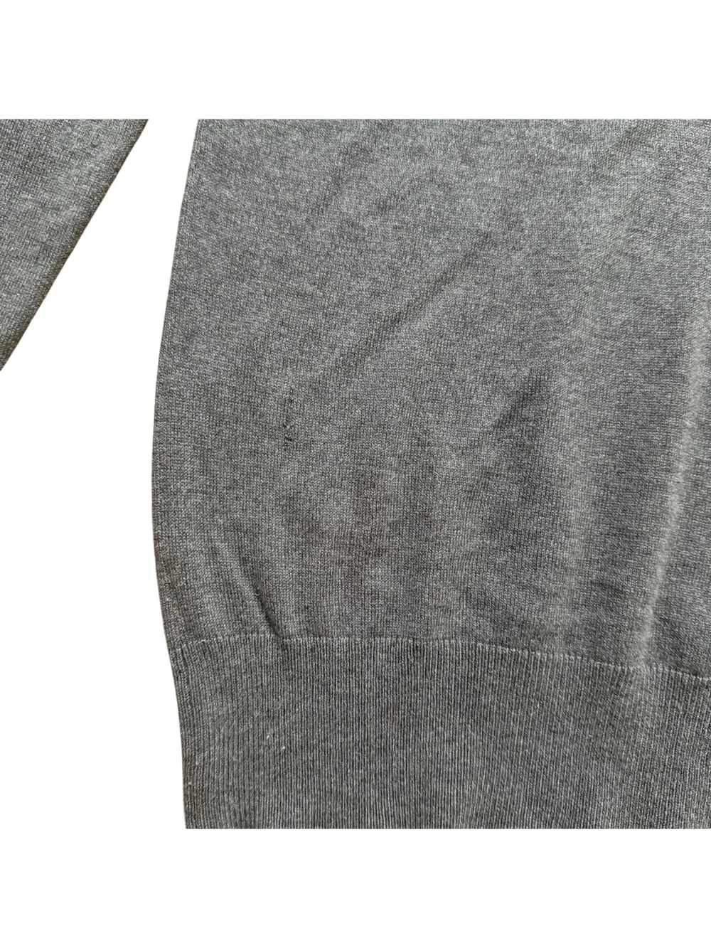 Banana Republic Luxery Blend Silk Cotton Cashmere V-Neck Sweater Men Medium Grey